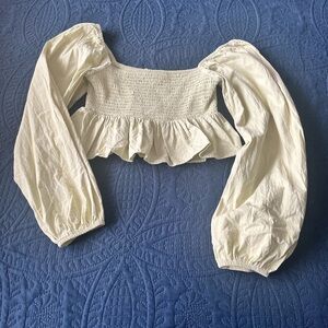 LA hearts crop top long sleeves